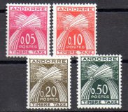 Andorra Francesa Tasas Año 1961 Nº Yvert 42/45 (**)