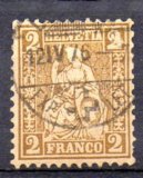Suiza A&ntilde;o 1867/78 N&ordm; 42A (o)