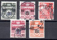 Dinamarca Ocupaciones Inglesas Año 1940/41 Nº Yvert 1/5 (o)