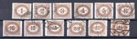 Austria Tasas N&ordm; Yvert 22/33 (o)