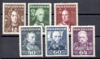 Austria Año 1935 Nº Yvert 471/76 (*) Con puntos de óxido en los dientes