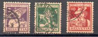 Suiza A&ntilde;o 1916 N&ordm; Yvert 151/53 (o)