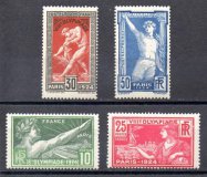 Francia A&ntilde;o 1924 N&ordm; Yvert 183/86 (**)
