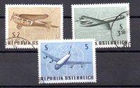 Austria A&eacute;reo N&ordm; Yvert 63/65 (o)