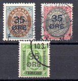 Dinamarca Año 1912 Nº Yvert 62/64 (o)