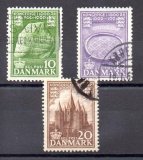 Dinamarca A&ntilde;o 1953/54 N&ordm; Yvert 347/49 (o)