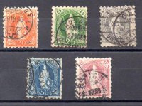 Suiza A&ntilde;o 1882/04 N&ordm; 81/85 (o)