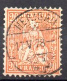 Suiza A&ntilde;o 1862 N&ordm; 37 (o)
