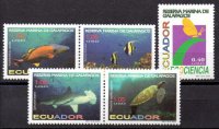 Sellos de Peces y Anfibios Ecuador Nº 1740/44 (**)