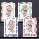 B&eacute;lgica A&ntilde;o 1960 N&ordm; Yvert 1159/62 (**)