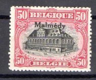  Sello de Malmedy Ocupación Alemana de Bélgica Año 1920 Nº Yvert 31 (**)